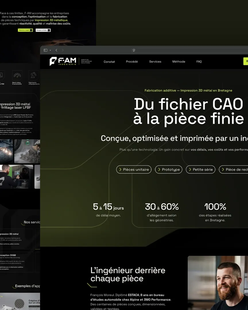 F-AM Ingénierie, Site One Page