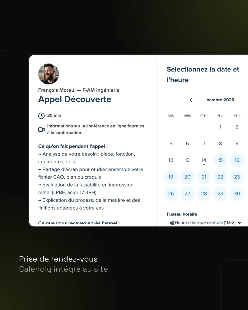 F-AM Ingénierie, Prise de rendez-vous