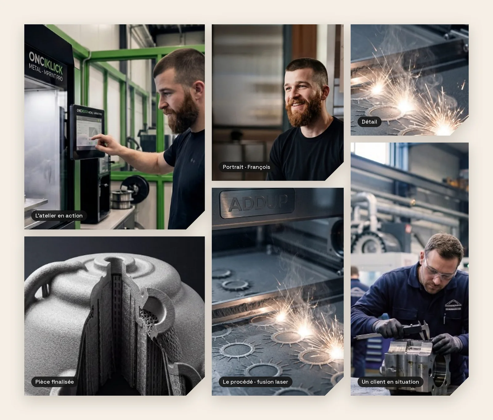 Banque d’images de marque : photos d’atelier, de produits, portraits et clients