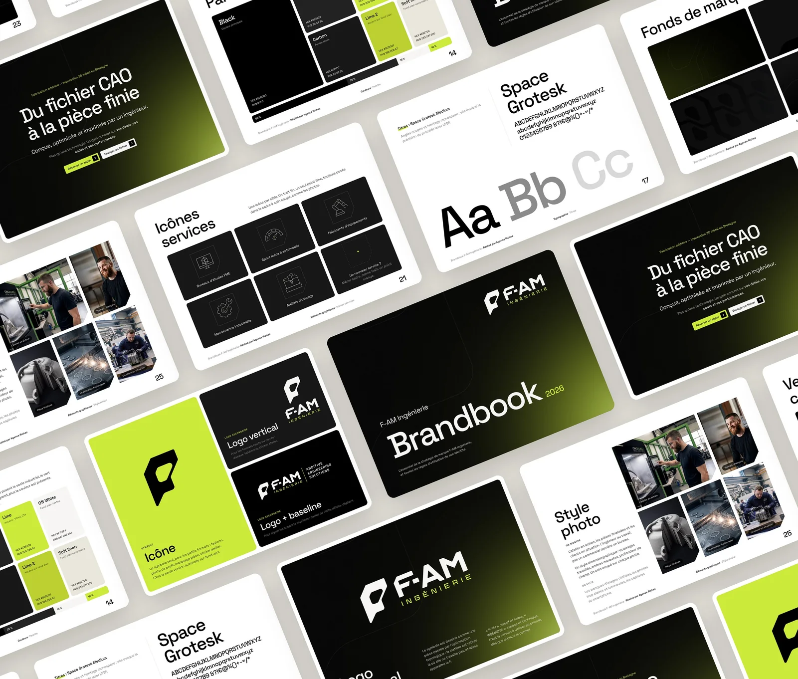 Mockup d’un brandbook réalisé par l’Agence Richez